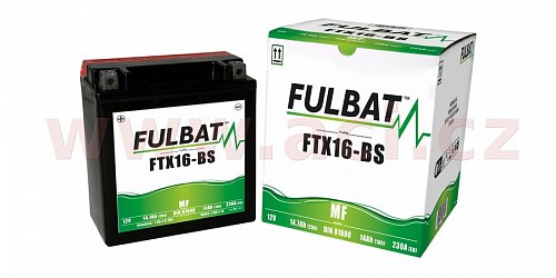 baterie 12V, FTX16-BS, 14Ah, 230A, bezúdržbová MF AGM 150x87x161 FULBAT (vč. balení elektrolytu)